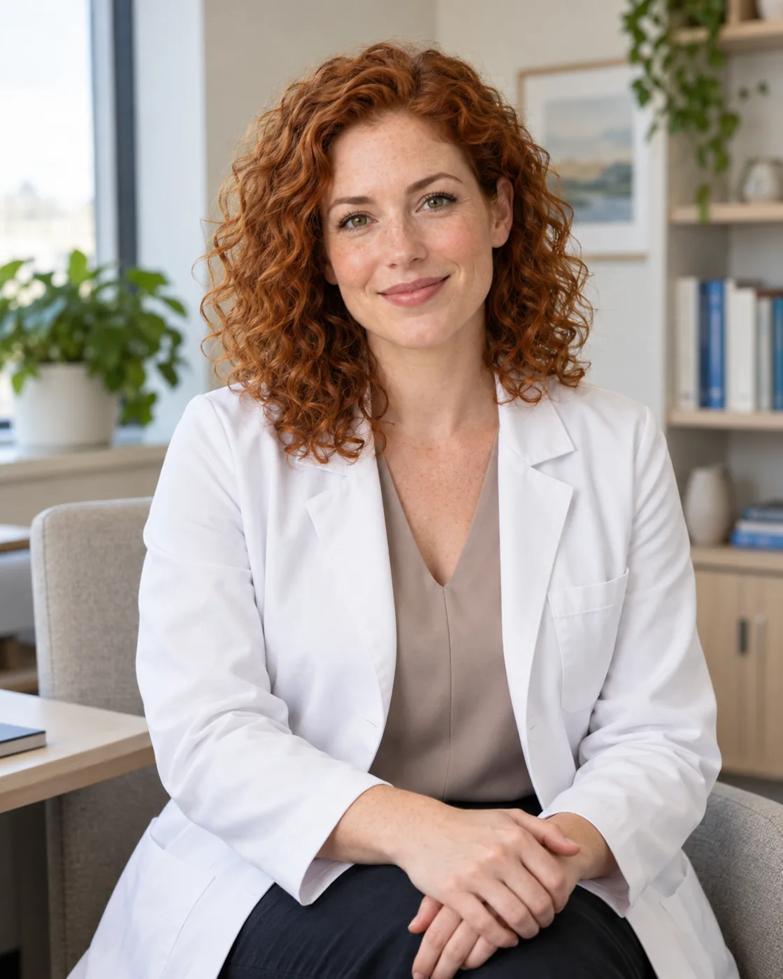 Profesional de salud en su consultorio